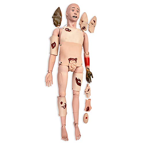 Modelo de enseñanza, multifuncional para el cuidado del trauma, habilidades de enfermería, maniquí de cuerpo completo con una variedad de módulos de trauma extraíbles para enfermería, entrenamiento