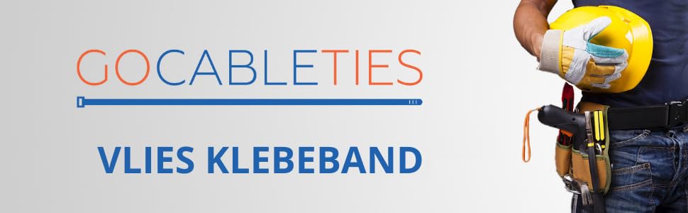 Gocableties - Bande Velcro Noire – 25 M X 19 Mm – Ruban Adhésif De Qualité Premium – Matériau De Haute Qualité, Noir