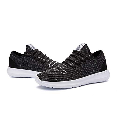 Srenket Mens Casual Athletic Sneakers Comfortable Running Shoes Light Tennis Zapatos Footwear for Men Walking Workout Black43