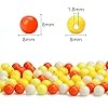 BONNY BOXX 500PCs 8mm Mixed Color Acrylic Round Beads, Assorted Plastic Loose Gumball Bubble Gum Beads Bulk with Hole for Jewelry DIY Making Crafting Supplies (Orange Series) #2