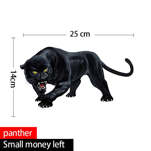 Seadear Car Door Sticker,3D Waterproof Panther Car Stickers Self-Adhesive Vinyl Graphics Decals Universal Car Decals Panther Cartoon Vinyl Sticker Car Body Scratch Stickers Black Left #TOP2