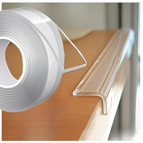 Image of Clear Edge Protector, 1.18in Width x16.4ft Length(3cmx5m) Self-Adhesive Table Edge Guard,Sharp Edge Wrap Cover Tape,Furniture Corner Protectors