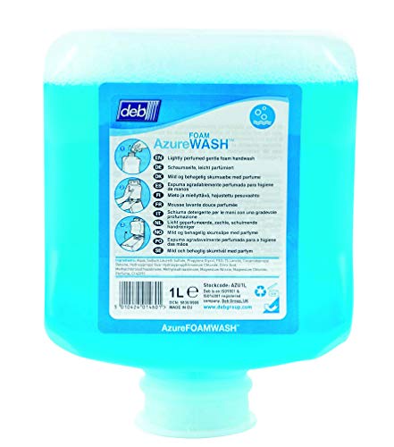 Deb Group 1 Liter Refill Blue Refresh Azure Pleasant Scented Foam Soap (6)