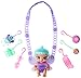 Baby Alive Glo Pixies Minis Carry ‘n Care Necklace, Lilac Pearl, 3.75-Inch Pixie Doll Toy with Doll Carrier and Nurturing Charm Necklace