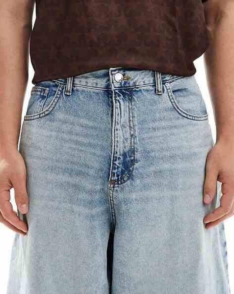 Image of M Q Denim Men Loose Fit Denim Jeans | Whisker Spray | Mid Rise & Pure Cotton | Daily Casual Wear