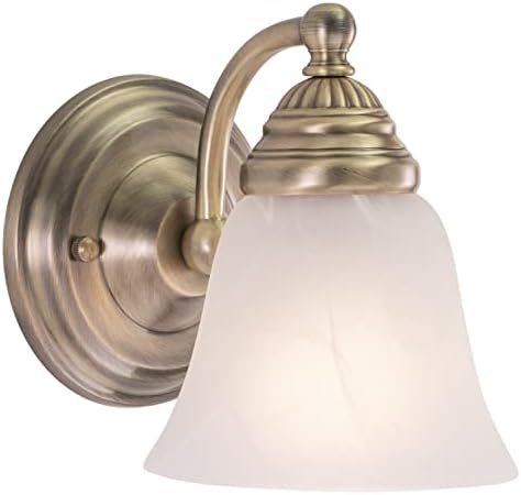 Vaxcel WL35121A Stanford 1 Light Wall Light, Antique Brass Finish