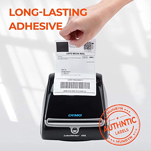 MUNBYN Versandaufkleber selbstklebend 4×6 DHL Etiketten 220 Stück Thermoetiketten BPA-freie Thermopapier für DHL UPS DPD, Kompatibel mit MUNBYN Nelko Phomemo Etikettendrucker, Weiß