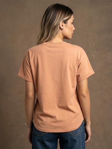 Image of JUNEBERRY Pure 100% Cotton Oversized Loose Fit Drop Shoulder Round Neck Boyfriend Fit Solid Half Sleeves T-Shirt for Women & Girls (Sizes: S to 2XL)