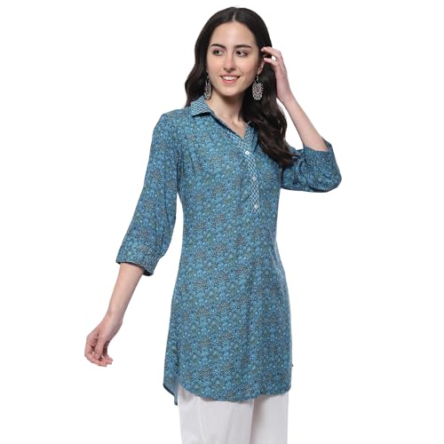 Image of BIBA Women Floral Printed Straight Kurti