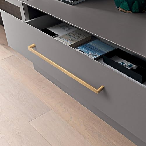 Goo-Ki (6Pack 12.6 Inch(256mm) Modern Cabinet Pulls, Champagne Bronze Cabinet Handles for Dresser,Wardrobe&Cupboard,Zinc Alloy Kitchen Cabinet Handles by Goo-Ki - Image 4