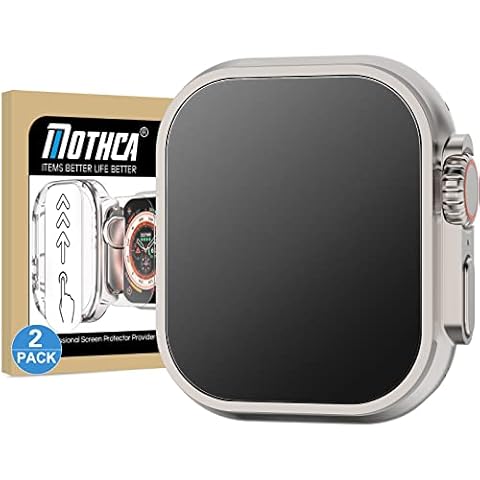 Mothca 2 Pack Tempered Glass Matte Screen Protector for Apple Watch Ultra 2 (49mm)/ Apple Watch Ultra (49mm) [Quick Fit Case] Auto-alignment HD Clear Touch Sensitive Anti-Scratch 9H Matte Glass Film Cover