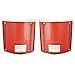 TRQ Tail Light Lens Set Bright Bezel Driver & Passenger Side Compatible with 1973-1991 Chevrolet C/K Series Pickup, Suburban, Blazer, GMC C/K Series, Jimmy GM2800122 GM2801122