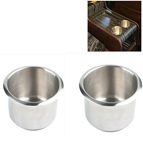 Portavasos para bote acero inoxidable 2 piezas