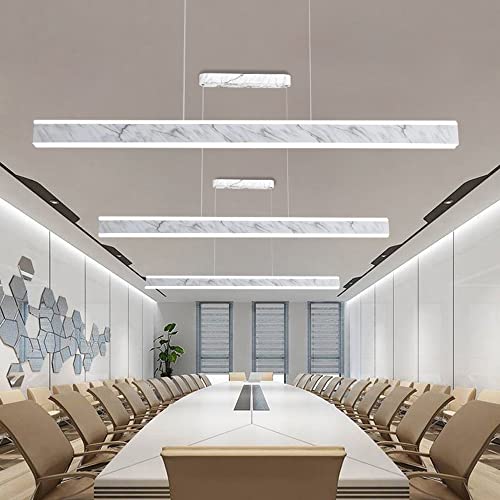 Lampe suspendue table à manger moderne et grand lustre LED de bureau - 5