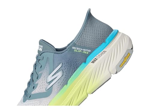 Skechers Men's Max Cushioning Premier 2.0 Ascendant II Hands Free Slip-Ins Sneaker, Gray/Multi, 7