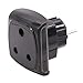 Adaptador de Enchufe de Sudáfrica Tipo M de 3 Clavijas Grande a 2 Clavijas UE/Alemania/Francia/España/Italia con Obturador de Seguridad (1 Pieza Negro)