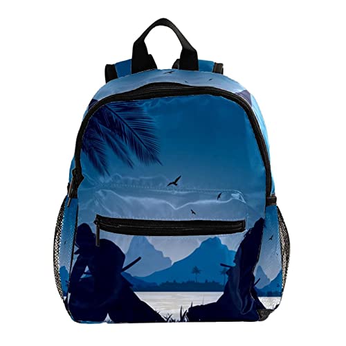 Sac à dos enfants Kendo bleu nuit avec bretelles confortables et ajustables