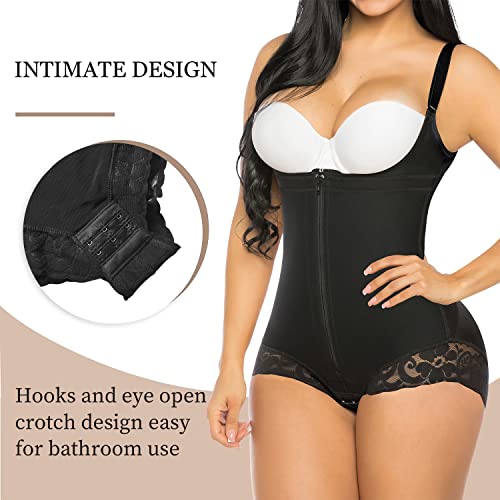 Yianna Shapewear For Women Tummy Control Fajas Colombianas Open Bust Body Shaper Slimmer Bodysuit Black,Ya7200-Black-Xl #TOP3