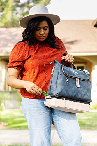 Petunia Pickle Bottom Pivot Backpack, Multiple Carrying Options, Insulated Pockets, Modern Silhouette, Roomy Interior, Indigo/Blush4