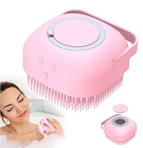Silicon Massage Bath Brush Hair Scalp &Brightening Bathing Brush For Cleaning Body | Silicone Bath Wash Scrubber Cleaner & Massager For Shampoo Soap Dispenser | Bathing Tool | Brushes, Men & Women-picture-55