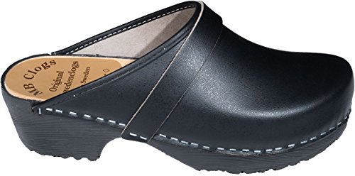 MB Clogs Clogs Schwarz mit PU Sohle - Zuecos para Hombre Negro Negro, Color Negro, Talla 46 EU