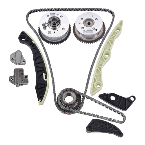 Flynsu Timing Chain VVT Gear Sprocket Kit Replacement for Chrysler 200 Dodge Caliber Jeep Compass Patriot 2.0L 2.4L 2007-2017 Part# 5047022AA 5047021AA 4884868AB 4884588AA