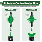 TOROKOM zawory nawadniające 1/4", wąż kropelkowy z zadziorem, zawór odcinający do rur 4/7 mm, regulacja przepływu wody, części węża kroplowego, zawór odcinający, systemy nawadniania (30 sztuk)