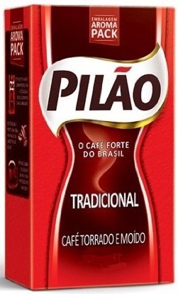 Pilão Roasted and Ground Coffee 8.80 oz | Café Pilão Torrado e Moído 250g (PACK OF 02)