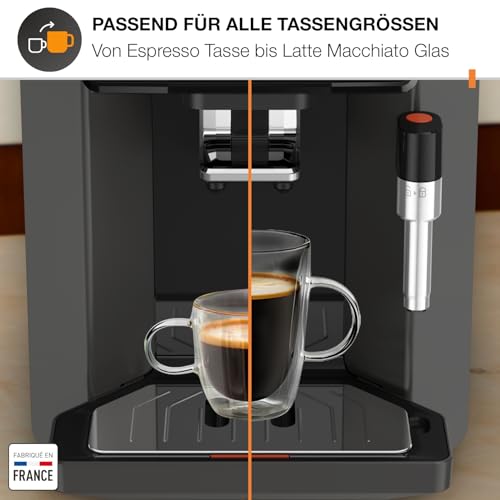 Krups Sensation Kaffeevollautomat mit Milchschaumdüse, Kaffeemaschine für Espresso, Cappuccino &...