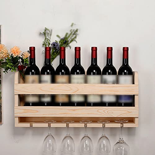 Soporte para botellas de vino de madera para pared 6 botellas miniatura 5