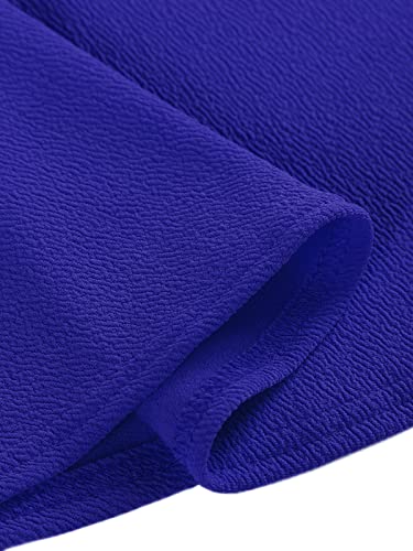 DJT FASHION Shorts for Women Basic Versatile Skorts Casual Stretchy Flared Skater Golf Tennis Mini Skirts with Shorts Large Deep Royal