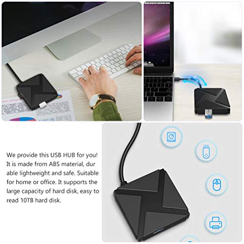 Mobestech Desconcentrador prático do concentrador USB do computador USB de quatro portas (preto)