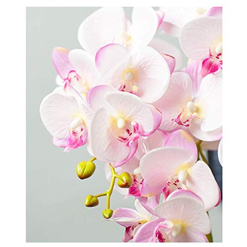 Fleurs artificielles avec pot pour décoration sans entretien
