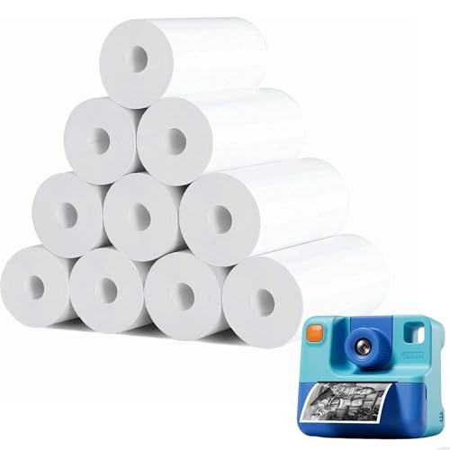 10 Rolls Double Dragon 720 Pcs Thermal Paper Rolls (72 Pcs/Roll) 57x25mm | BPA-Free Instant Print Paper | for Kids Instant Cameras Mini Thermal Printers PDQ & Card Machines | No Ink Needed