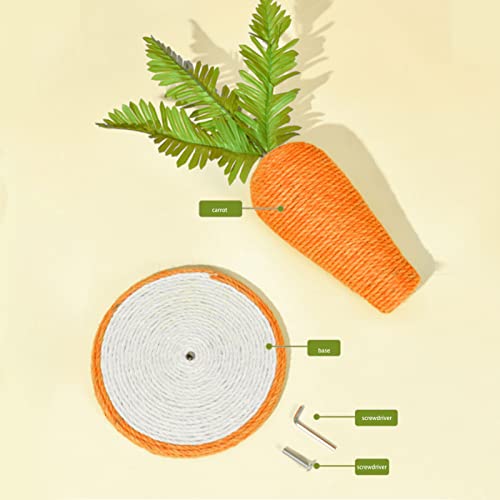 Rascador para gatos en forma de zanahoria de sisal vertical miniatura 2