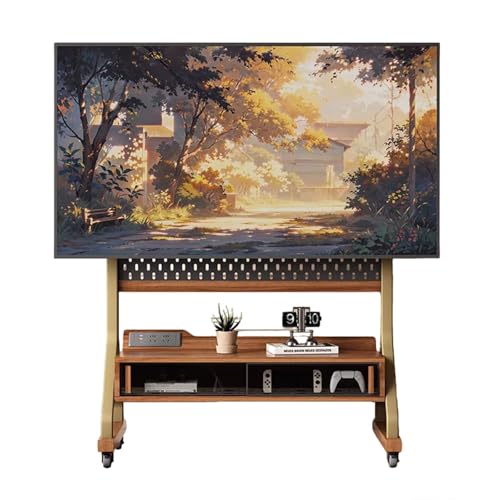Soporte para TV rodante ajustable con ruedas miniatura 1