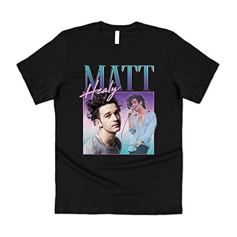 Sanfran Clothing Matty Healy Homage Top 1975 Singer Band Fan Ugh World Tour T-Shirt Medium/Black Cover