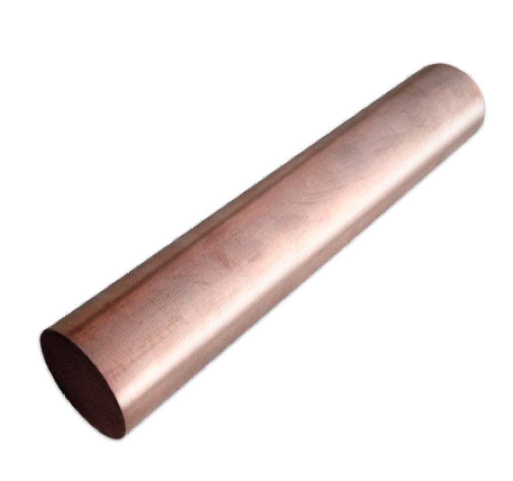 Varilla de bronce, palo redondo de bronce alto de alto almidón, roca QBE2, vara de cobre sólido, 200 mm de largo-10mm * 200mm