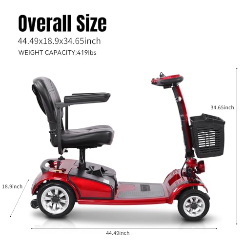 Mobility Scooters for Seniors & Adults, 4 Wheel Electric