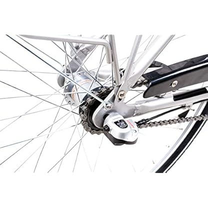 28 Zoll Alu Fahrrad City Bike Damen 3 Gang Nabenschaltung Tiefeinsteiger Cubanit Silber – Bild 3
