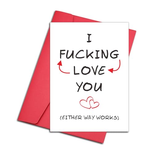 One Year Anniversary Card 1 Year Anniversary Card for Boyfriend National Boyfriend Day Gifts - Christmas Stocking Stuffers for Men Women Adults Funny Birthday Cards Gifts for Boyfriends Husband