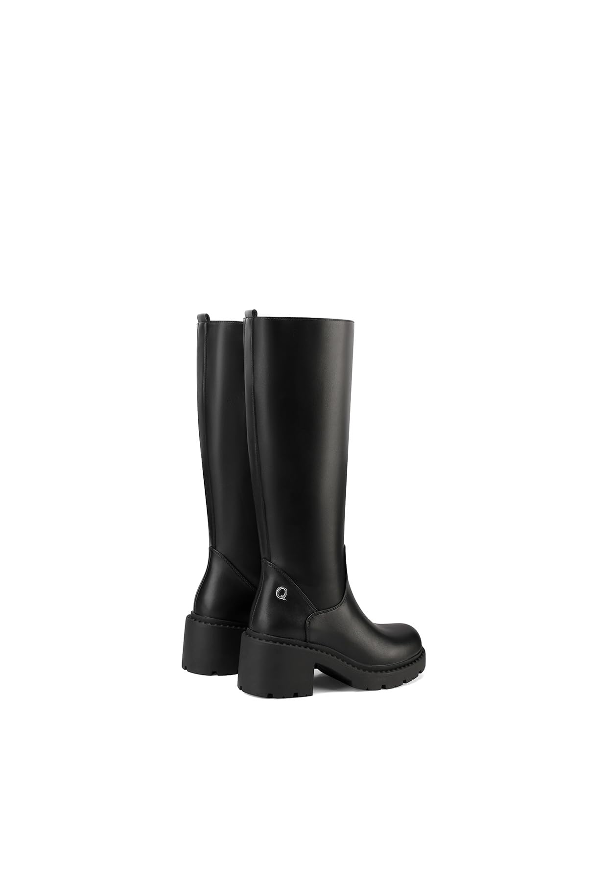 QUEEN HELENA Stivali Alti con Tacco Zip Laterale Casual Donna X31-87