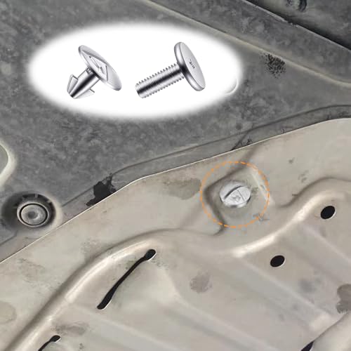 Image of 8 PCS Engine Lower Cover Pin Screws, Engine Splash Shield Hardware Screws Bolts, OEM #90674-TY2-A01 Engine Case Guards Bolts, Compatible with Accord Civic CRV (Silver)