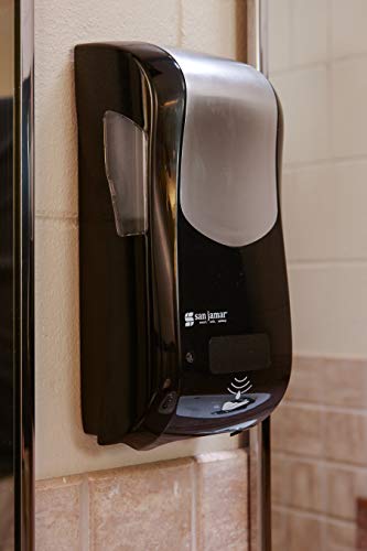 Image of San Jamar Soap /San /Lotion Disp,BLK /SLVR,900mL,4inD SH970BKSSGR - 1 Each