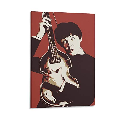 Heiwu Paul McCartney Poster décoratif rétro sur toile pour salon, chambre à coucher 50 x 75 cm - Les Beatles, Paul McCartney, John Lennon, RIngo Starr, George Harrison Heiwu Paul McCartney Poster décoratif rétro sur toile pour salon, chambre à coucher 50 x 75 cm