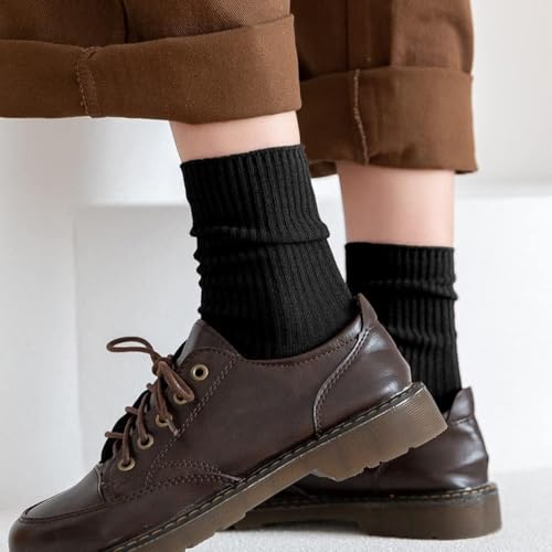 Solid color mid tube socks in multiple pairs, high elasticity and comfort, simple style for daily wear socks2