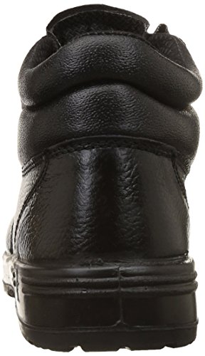 Allen Cooper AC-1144 High Ankle DIP-PU Sole, Safety Shoe (Black, Size 8)