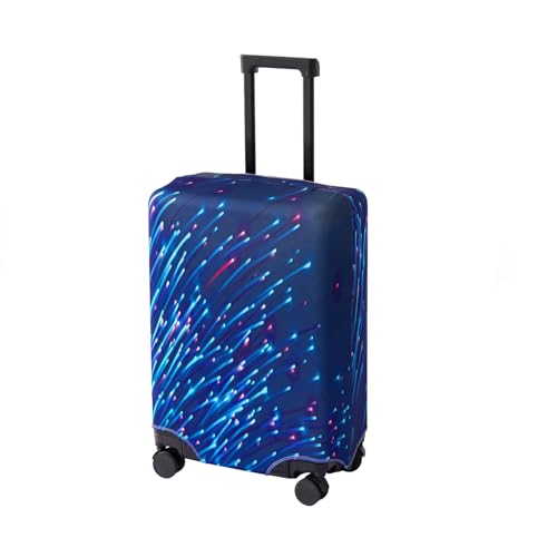 Image of HOKIPO 220gsm Durable and Washable Suitcase Covers for Trolley Suitcase, Medium (21-22inch) - Cosmic Streaks (AR-6344-D18)