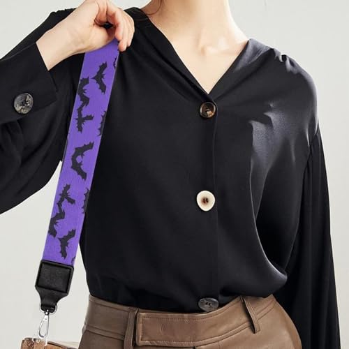 Image of Wide Bag Straps Replacement Crossbody Bat Guitar Straps for Handbags /Purses /Messenger /Duffel Bags Backpack Straps Replacement Adjustable Length from 30 inch to 50.3 inch Purple
