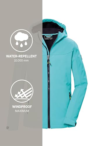 Chaqueta softshell para niñas Killtec Kos 145 con capucha impermeable 4